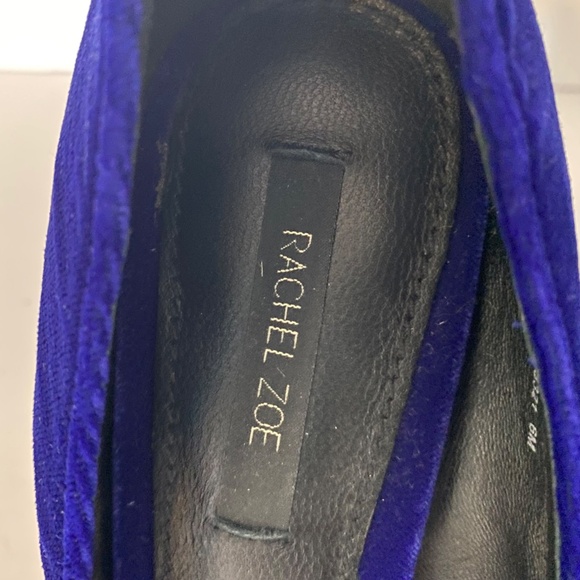 Rachel Zoe Leila New velvet indigo purple platform high heel size 6 - Picture 5 of 7